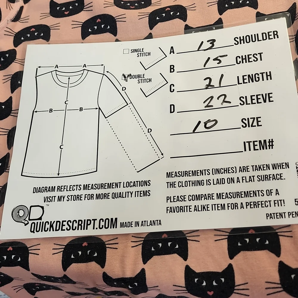 Size 10 Hannah Anderson Cat long sleeve tee.   C99 - Picture 8 of 8